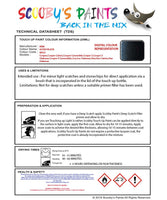 mini jcw astro black code wa25 touch up paint instructions for use data sheet