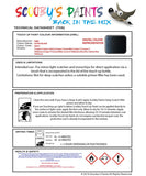 mini cooper s convertible astro black code wa25 touch up paint instructions for use data sheet