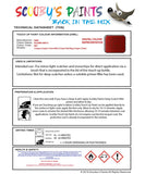 mini cooper converible blazing red ii code b83 touch up paint instructions for use data sheet