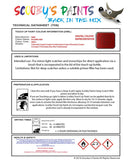mini colorado blazing red code wb63 touch up paint instructions for use data sheet