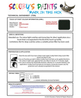 mini cooper brewster green code t42 touch up paint instructions for use data sheet