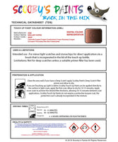 mini cooper s paceman brillant copper code wb60 touch up paint instructions for use data sheet