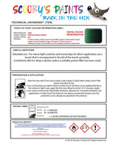 mini cooper converible british racing green ii code b22 touch up paint instructions for use data sheet