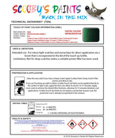 mini jcw british racing green ii code b22 touch up paint instructions for use data sheet