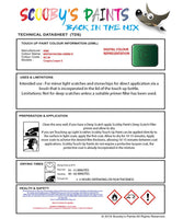 mini cooper british racing green iv code wc3b touch up paint instructions for use data sheet