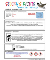 mini cooper candy blue code 853 touch up paint instructions for use data sheet