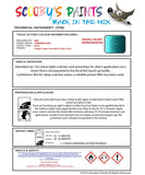 mini one caribbean aqua code wc2e touch up paint instructions for use data sheet