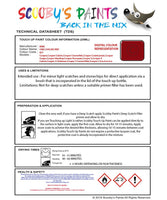 mini jcw paceman chili solar red code 851 touch up paint instructions for use data sheet