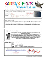mini one cool blue code wa27 touch up paint instructions for use data sheet