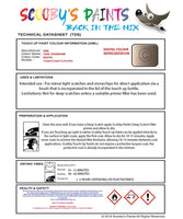 mini one cool champagne code bu0709 touch up paint instructions for use data sheet