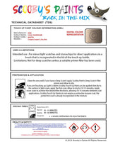 mini cooper cool champagne code bu0709 touch up paint instructions for use data sheet