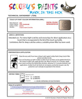 mini cooper s cool champagne code bu0709 touch up paint instructions for use data sheet
