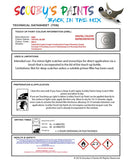 mini cooper paceman crystal silver code wb12 touch up paint instructions for use data sheet