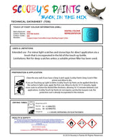 mini one electric blue ii code b86 touch up paint instructions for use data sheet