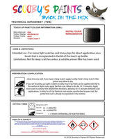 mini cooper frozen black code wu91 touch up paint instructions for use data sheet