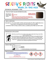 mini cooper s convertible hot chocolate code wa88 touch up paint instructions for use data sheet