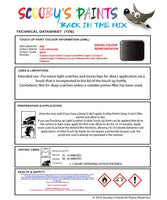 mini jcw iced chocolate code wb49 touch up paint instructions for use data sheet