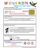 mini jcw interchange yellow code ya95 touch up paint instructions for use data sheet