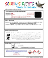 mini cooper jet black ii code 668 touch up paint instructions for use data sheet