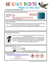 mini one kite blue code wb48 touch up paint instructions for use data sheet