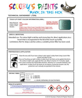 mini one cabrio laguna green code wb46 touch up paint instructions for use data sheet