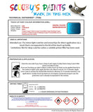 mini cooper converible laser blue code wa59 touch up paint instructions for use data sheet