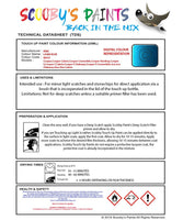 mini one cabrio laser blue code wa59 touch up paint instructions for use data sheet