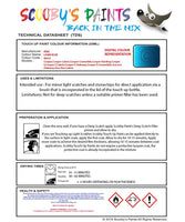 mini cooper laser blue code wa59 touch up paint instructions for use data sheet