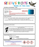 mini cooper laser blue code wa59 touch up paint instructions for use data sheet