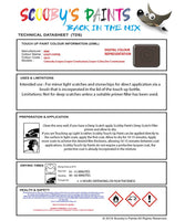 mini cooper light coffee code yb19 touch up paint instructions for use data sheet