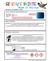 mini cooper converible lightning blue code wa63 touch up paint instructions for use data sheet