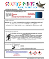 mini cooper s lightning blue code wa63 touch up paint instructions for use data sheet