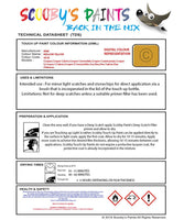 mini jcw mellow yellow code ya58 touch up paint instructions for use data sheet