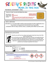 mini cooper converible mellow yellow code ya58 touch up paint instructions for use data sheet