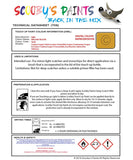 mini one mellow yellow code ya58 touch up paint instructions for use data sheet