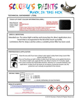 mini cooper s convertible midnight black code wa94 touch up paint instructions for use data sheet