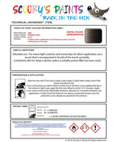 mini jcw paceman midnight grey code wc12 touch up paint instructions for use data sheet