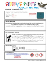 mini one oxygen blue code ya74 touch up paint instructions for use data sheet
