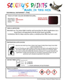 mini cooper pure burgundy code c2c touch up paint instructions for use data sheet
