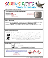 mini one roof top grey code bu0666 touch up paint instructions for use data sheet