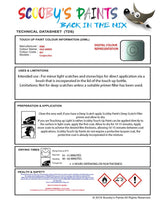 mini one silk green code 901 touch up paint instructions for use data sheet