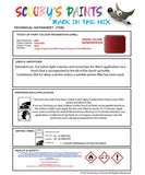 mini cooper converible solar red code wa47 touch up paint instructions for use data sheet