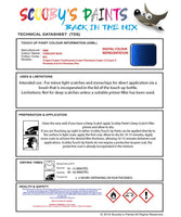 mini cooper s paceman starlight blue code b62 touch up paint instructions for use data sheet