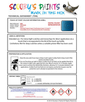 mini cooper true blue code wb14 touch up paint instructions for use data sheet