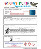 mini one countryman true blue code wb14 touch up paint instructions for use data sheet