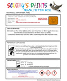 mini cooper volcanic orange uni code yb70 touch up paint instructions for use data sheet