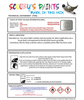 mini cooper white silver code a62 touch up paint instructions for use data sheet