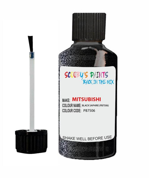 mitsubishi colt black saphire code pb7506 touch up paint 2000 2009 Scratch Stone Chip Repair 