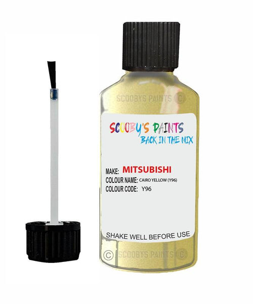 mitsubishi colt cairo yellow code y96 touch up paint 1991 1996 Scratch Stone Chip Repair 