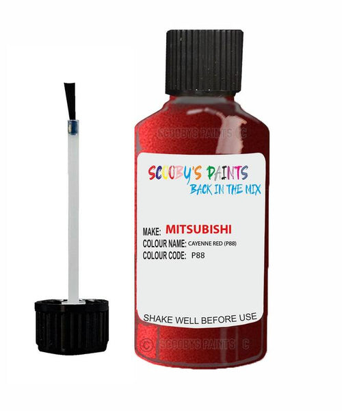 mitsubishi carisma cayenne red code p88 touch up paint 1997 2000 Scratch Stone Chip Repair 